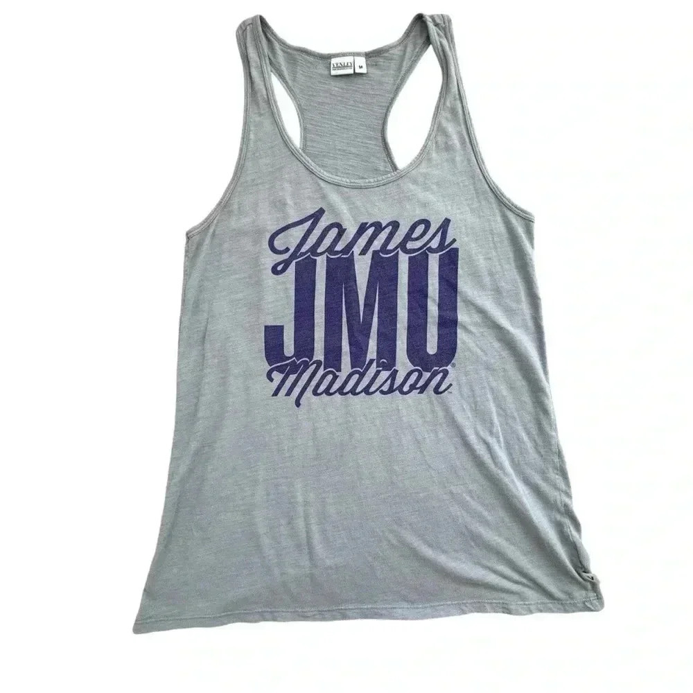 James Madison University Gray/Purple Women’s Tank Top (JMU) Football Gym Dukes
